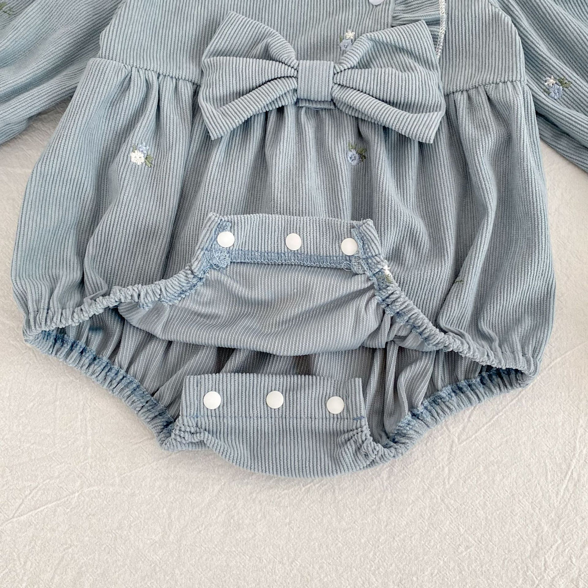（Pre Order 2 Weeks）Sisters Fall Bow Corduroy Dress&Romper