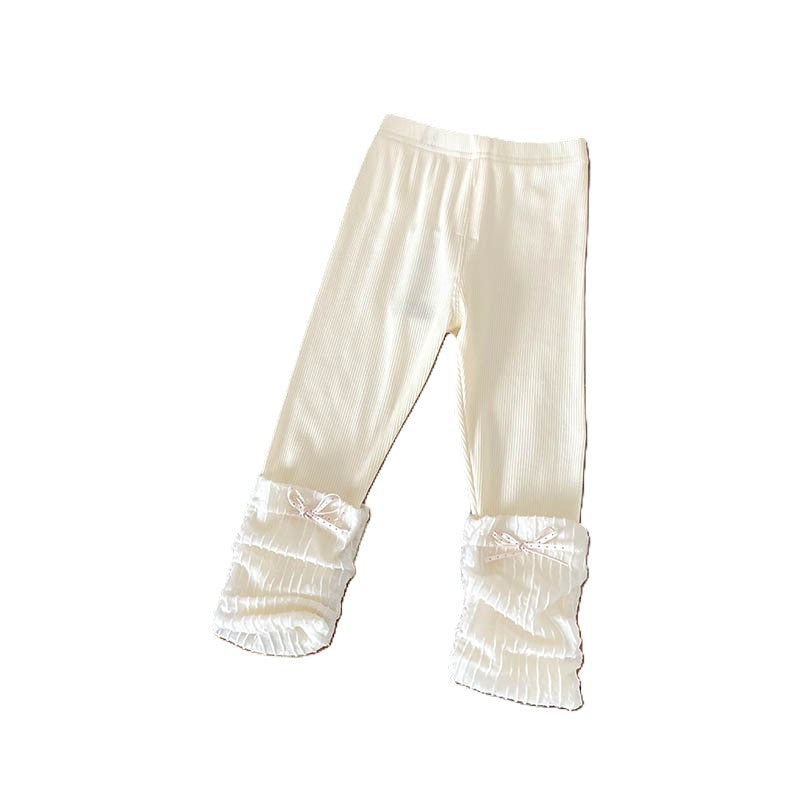 （In Production）Girls Lace Bow Leggings