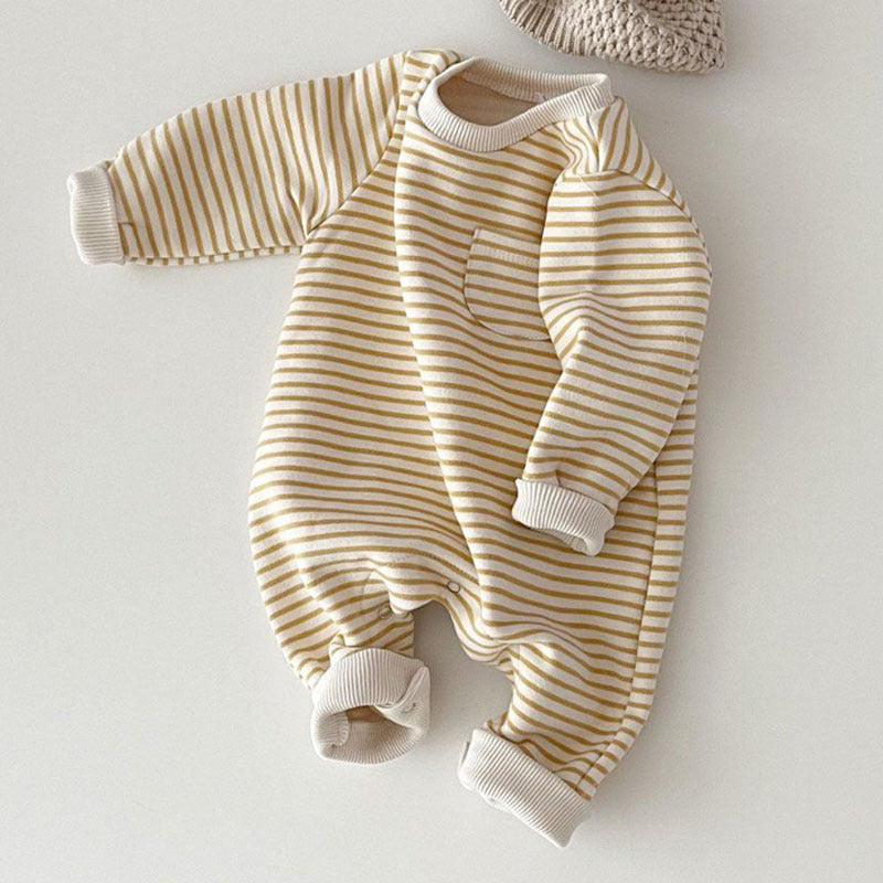 （Pre Order 2 Weeks）Toddler Girls Fall Stripe Romper