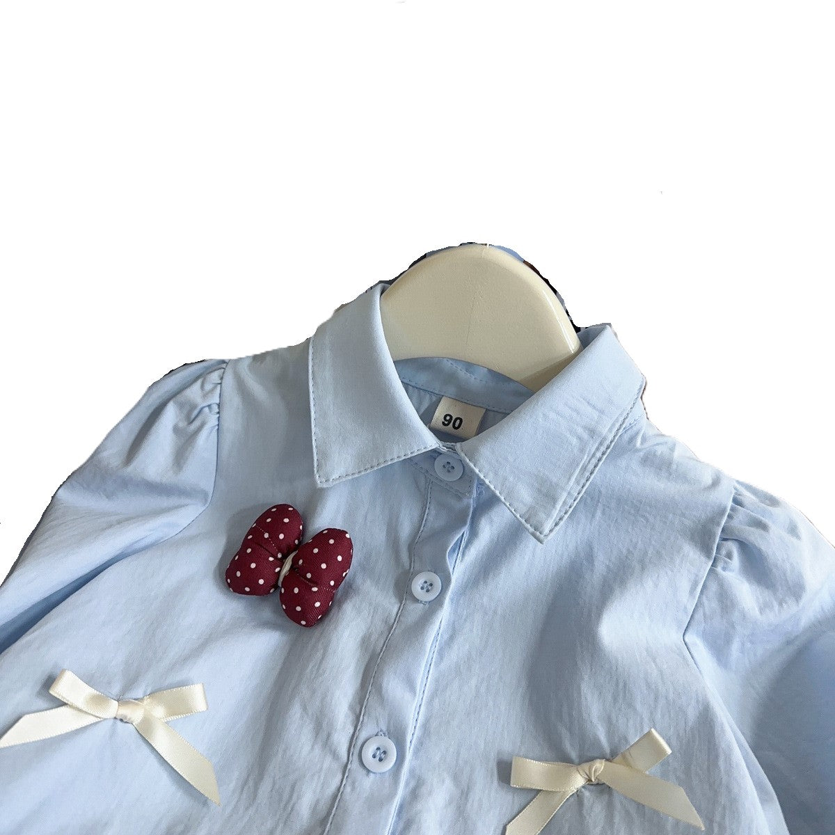 （In Production）Girls Fall&Winter Baby Blue Ruffle Dress