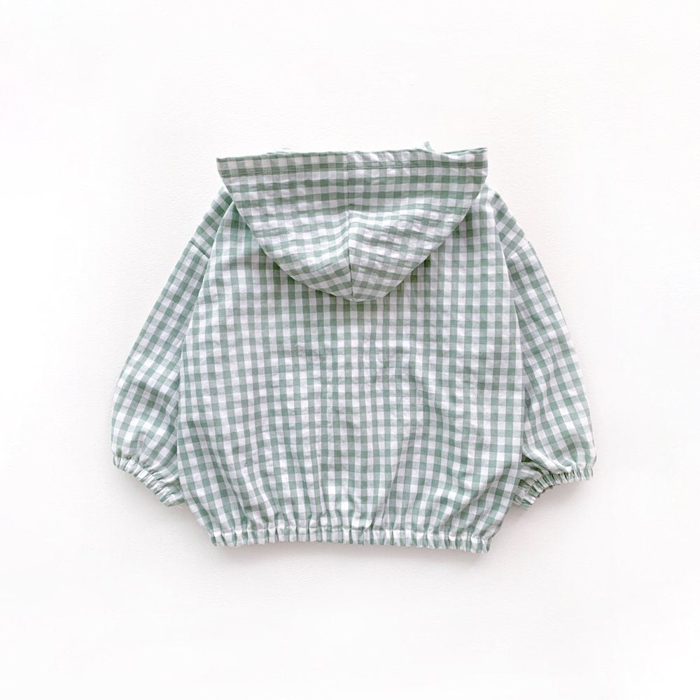 （Pre Order 2 Weeks）Unisex Fall Plaid Zipper Hoodie