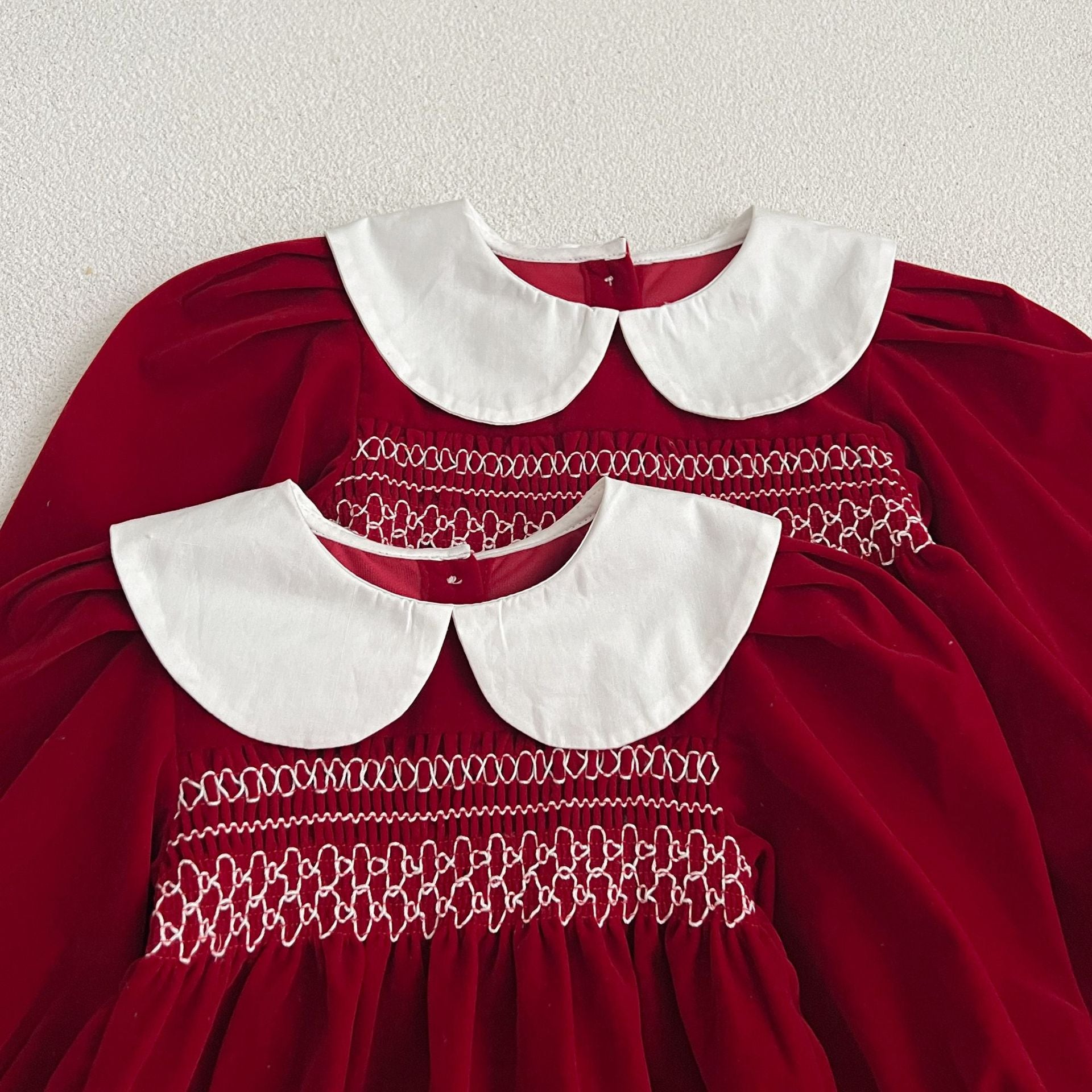 （Pre Order 2 Weeks）Sisters Christmas Smocked Dress&Romper