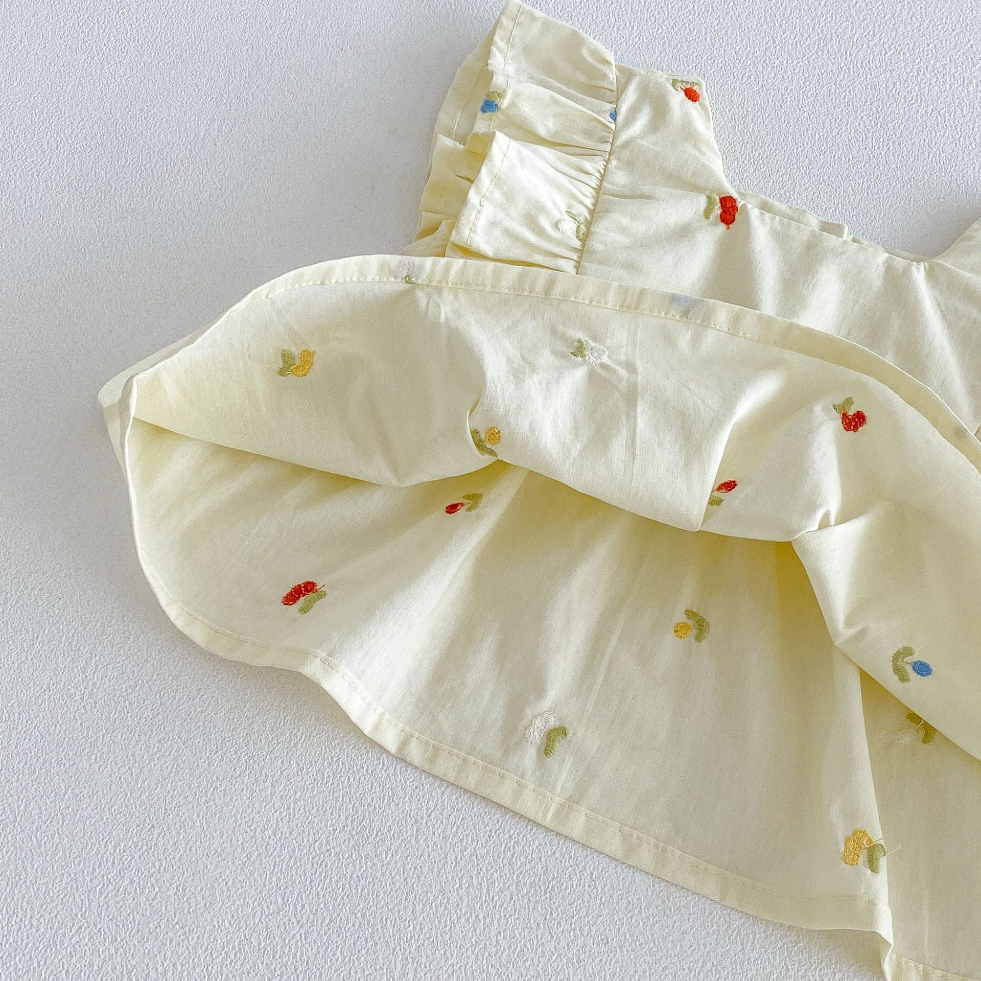 （In Production）Toddler Girls Spring&Summer Embroidery Bloomer Set