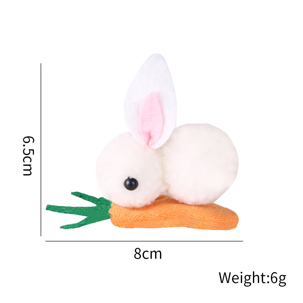 （Pre Order）Girls Easter Fluffy Bunny Hair Clip