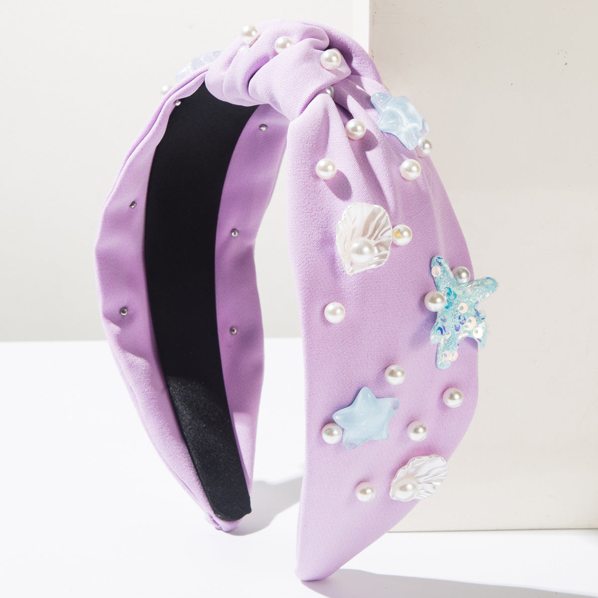 （Pre Order）Summer Stylish Sea Shell Pearl Knotted Headband