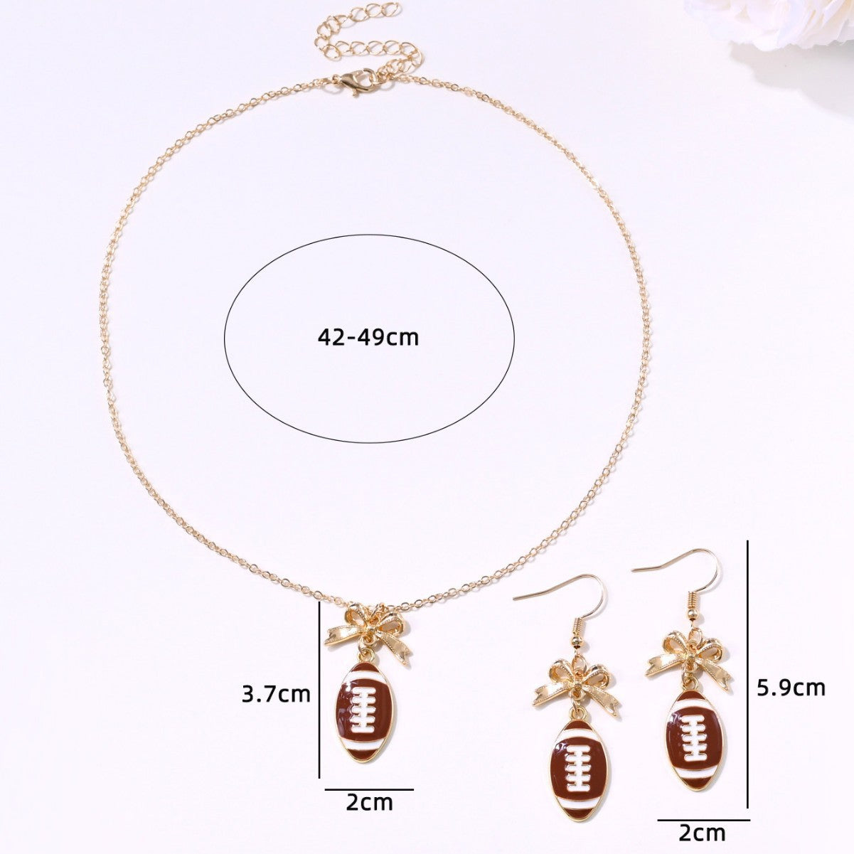 （Pre Order） Football Necklace and Earrings