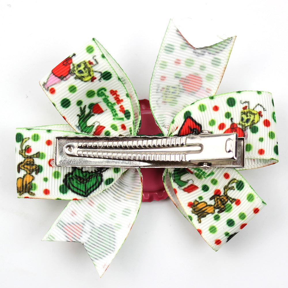（Pre Order）Girls Christmas Bow-10 pairs in one package