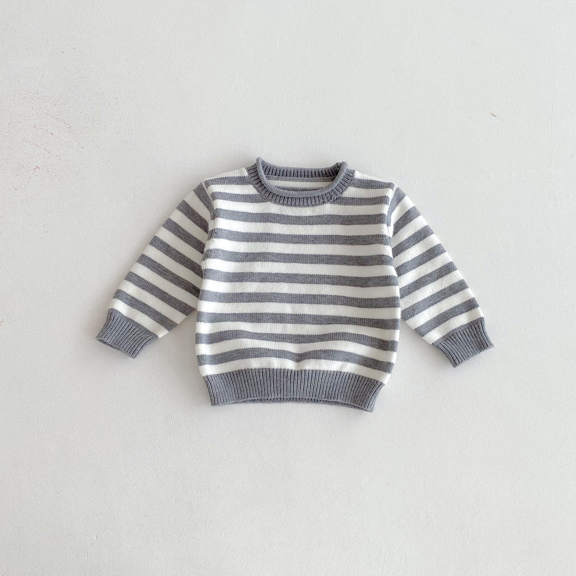 （Pre Order 2 Weeks）Unisex Fall Stripe Knitted Sweater