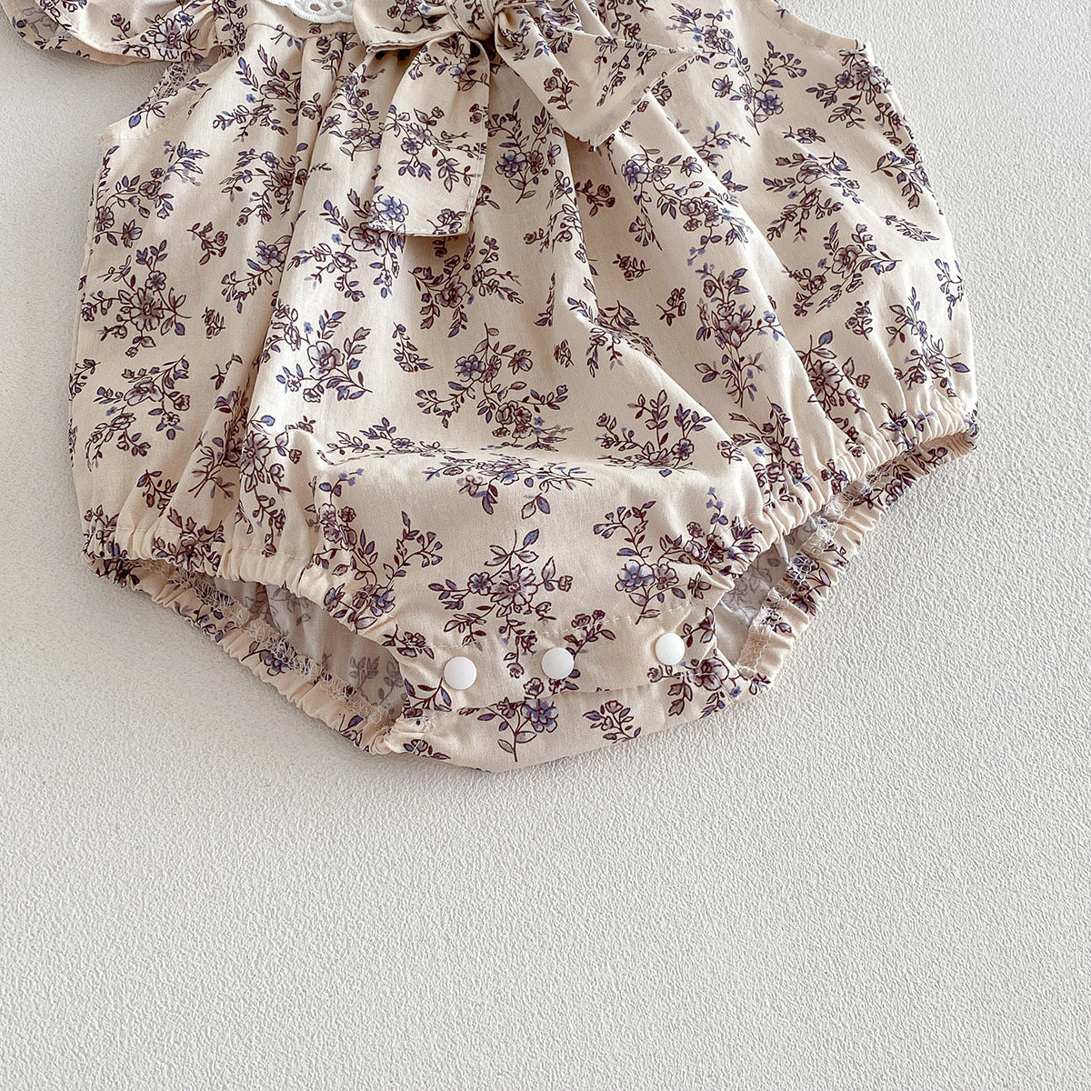 （Pre Order 2 Weeks）Sisters Fall Floral Print Bow Dress&Romper