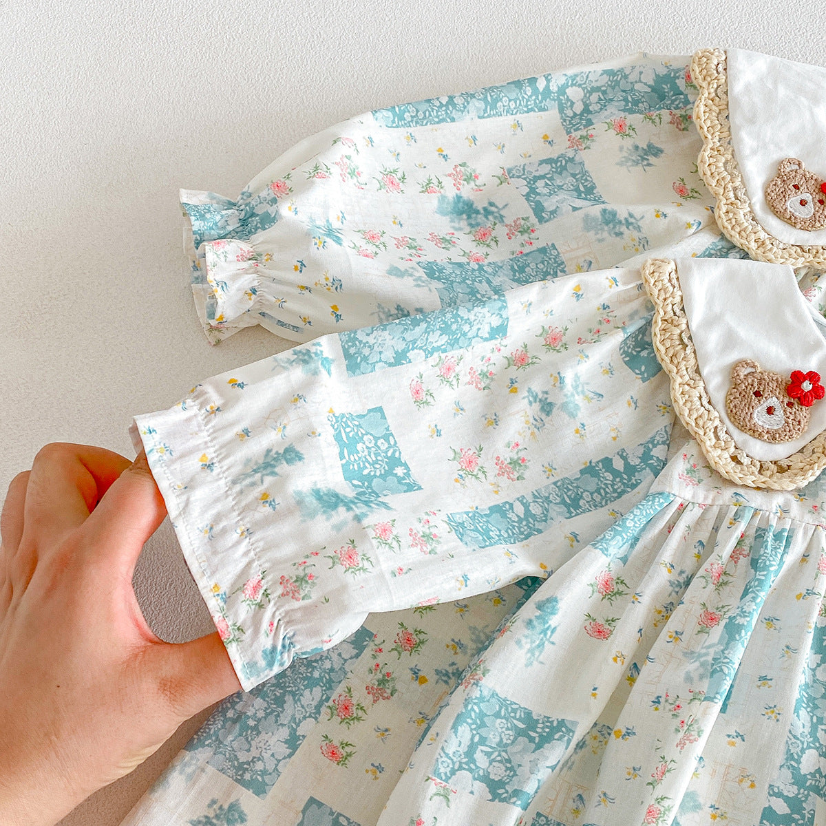 （Pre Order 2 Weeks）Sisters Fall Bear Collar Dress&Romper