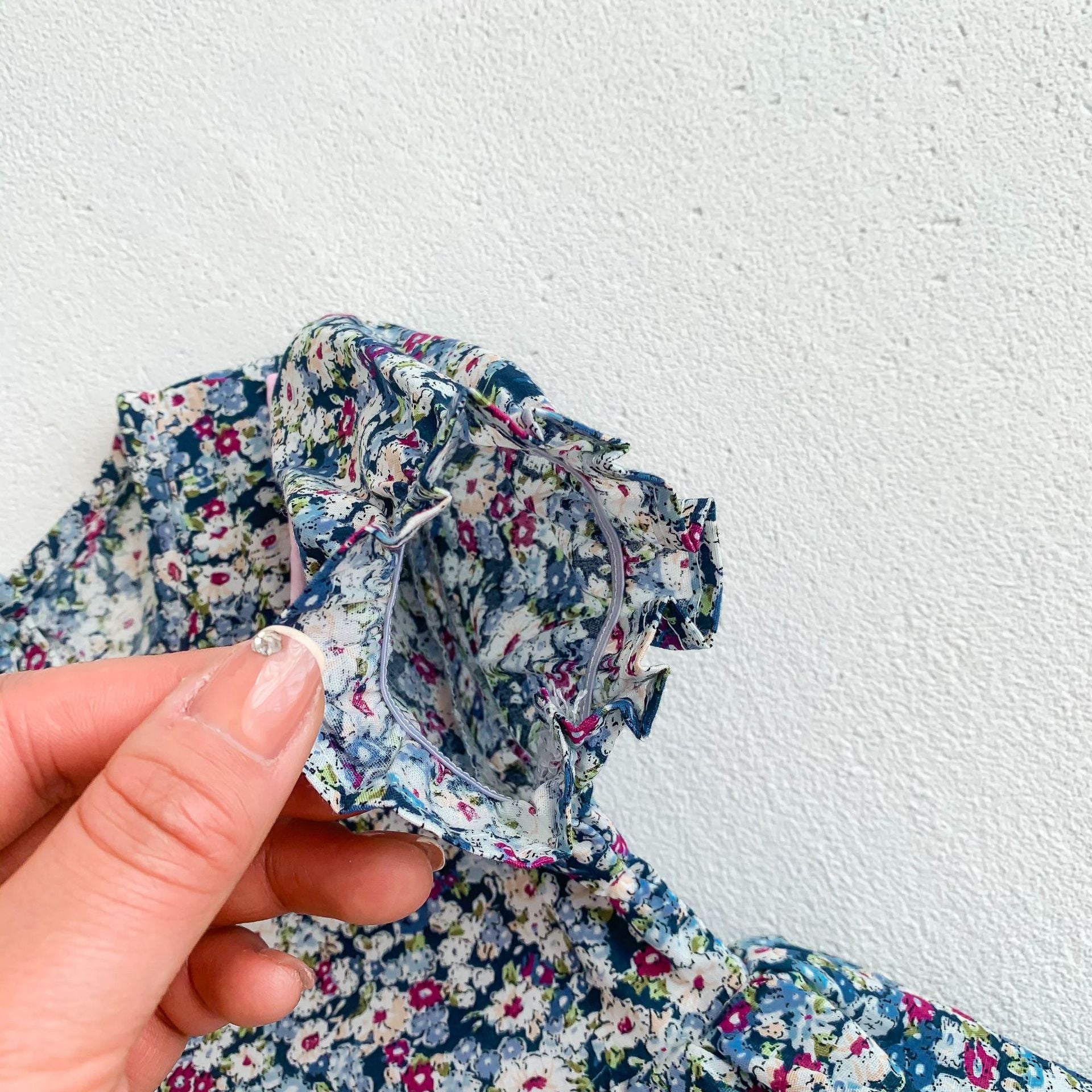 （In Production）Girls Fall Floral Print Romper