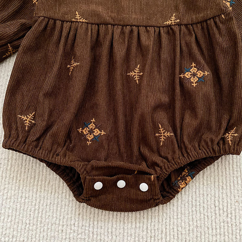 （Pre Order 2 Weeks）Sisters Fall Embroidery Corduroy Dress&Romper