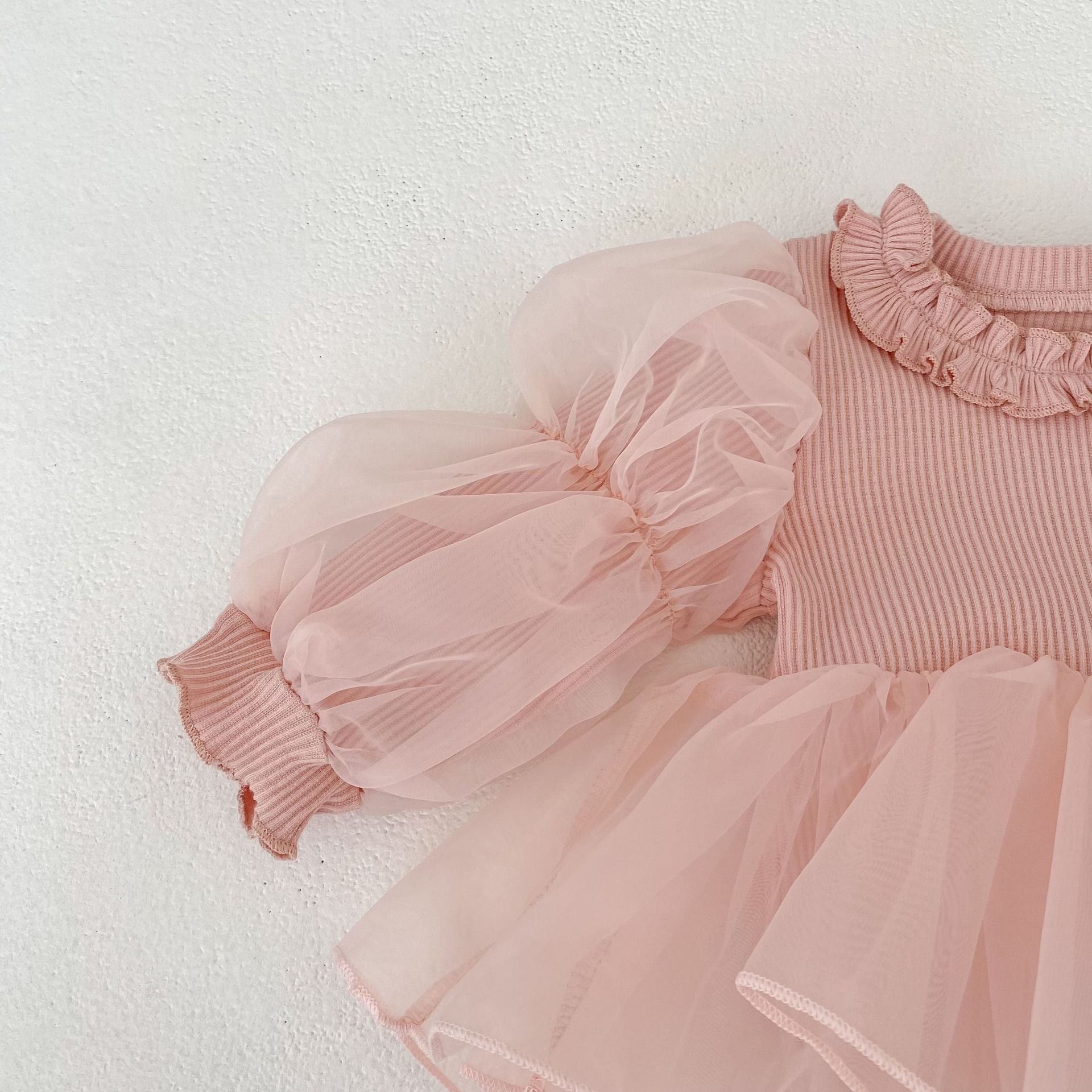（Pre Order 2 Weeks）Sisters Fall Pink Tulle Dress&Romper