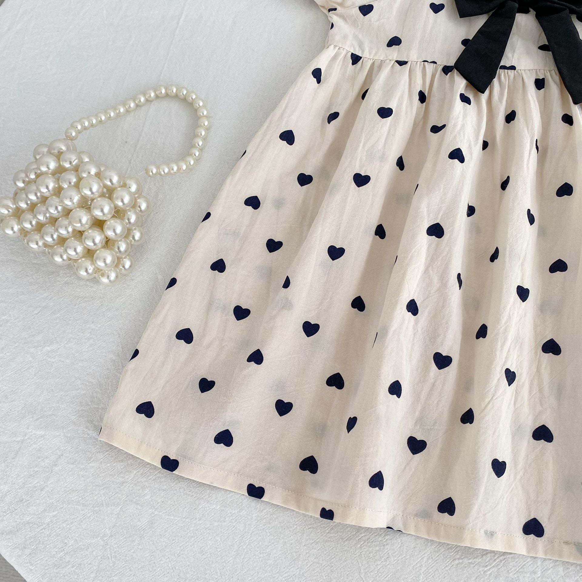 （Pre Order 2 Weeks）Sisters Love Printed Bow Tie Dress&Romper