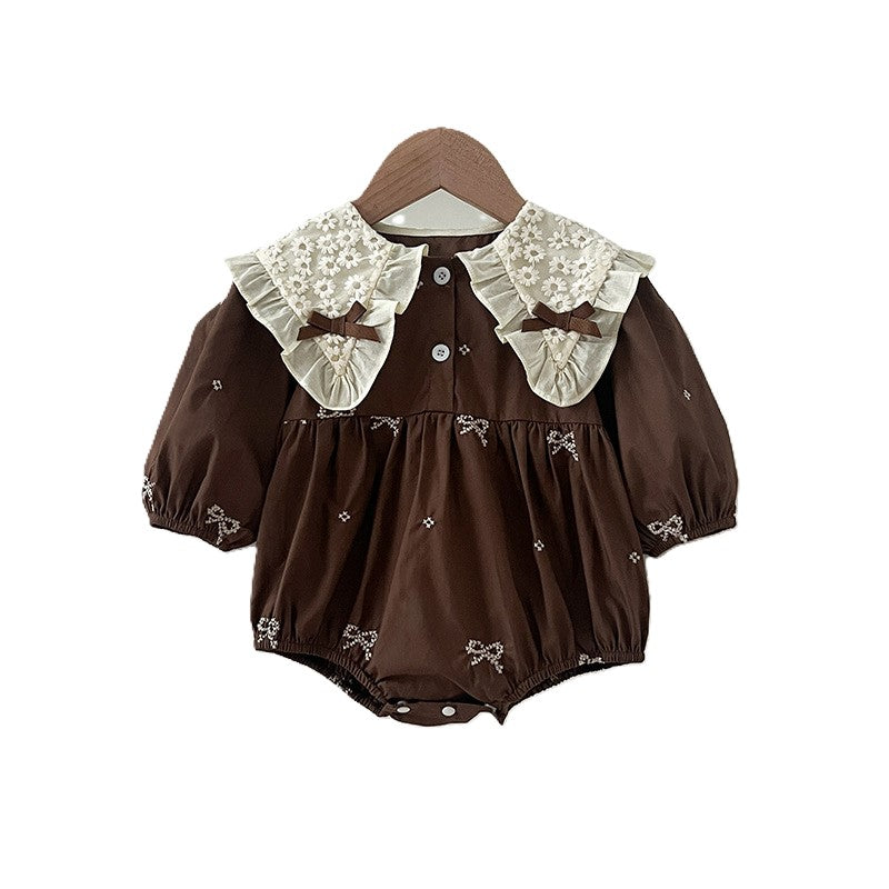 （In Production）Sisters Spring&Summer Bow Embroidery Doll Collar Dress&Romper