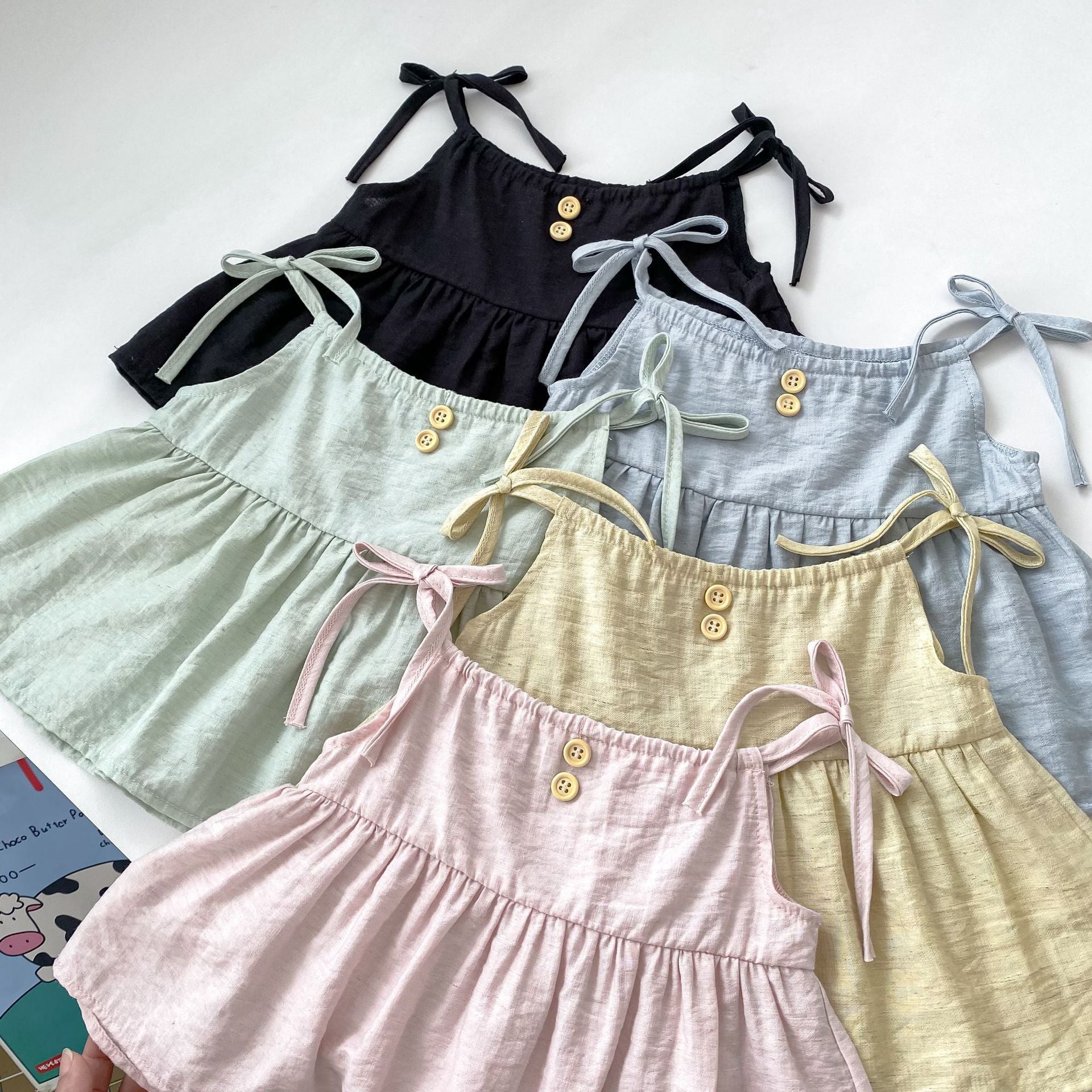 （In Production）Girls Spring&Summer Solid Color Bandeau Set