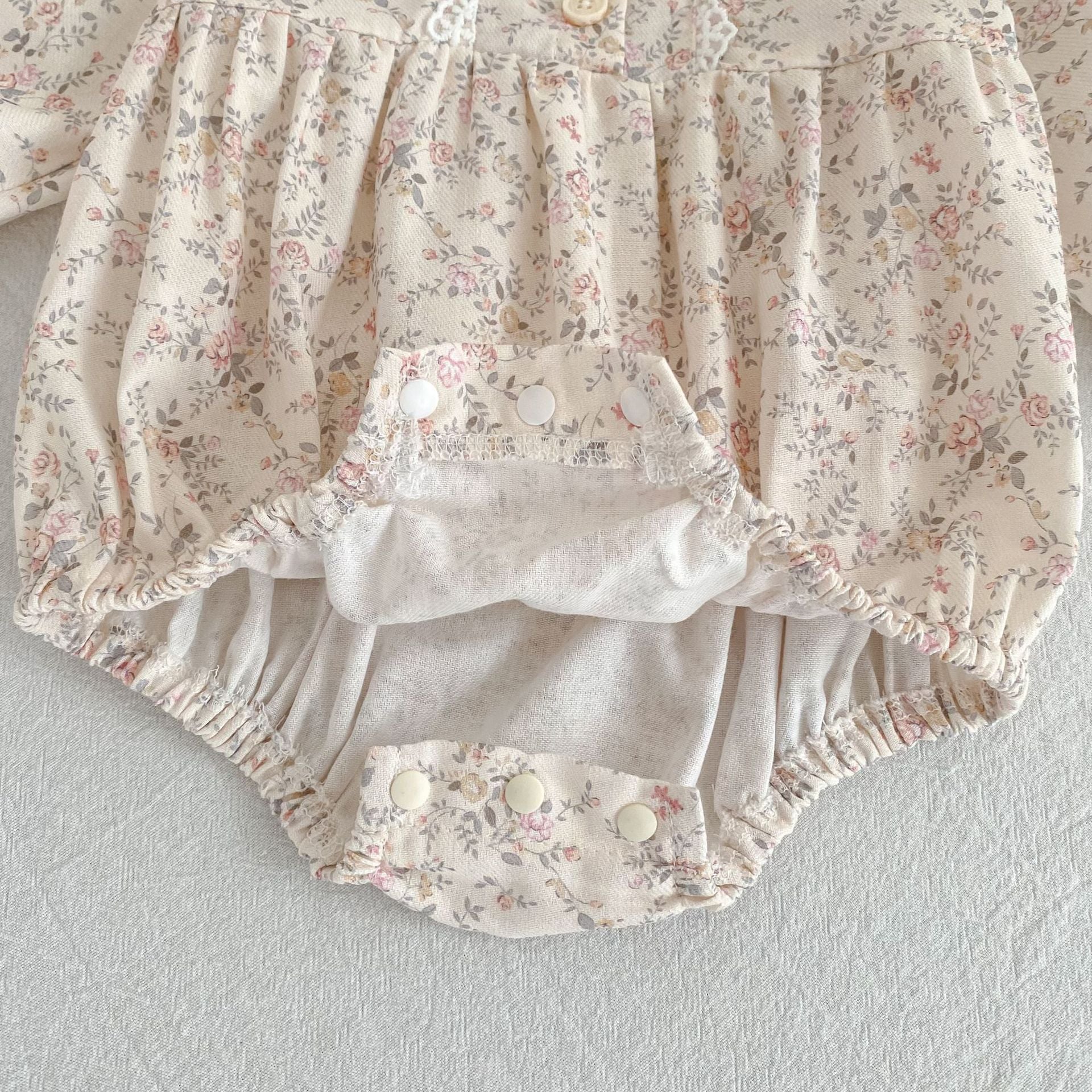 （Pre Order 2 Weeks）Sisters Fall Floral Embroidery Lace Dress&Romper