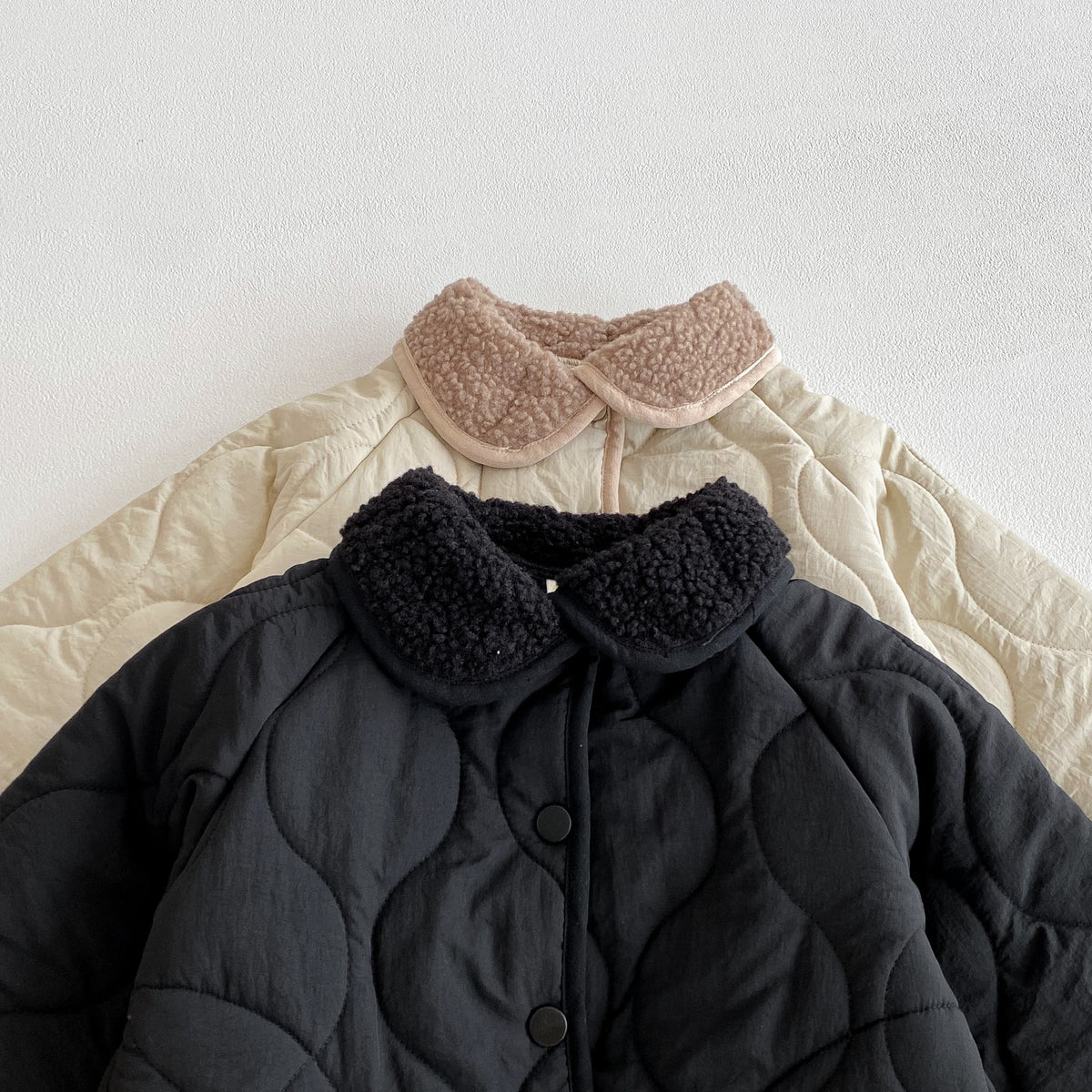 （Pre Order 2 Weeks）Girls Sherpa Collar Quilted Winter Jacket