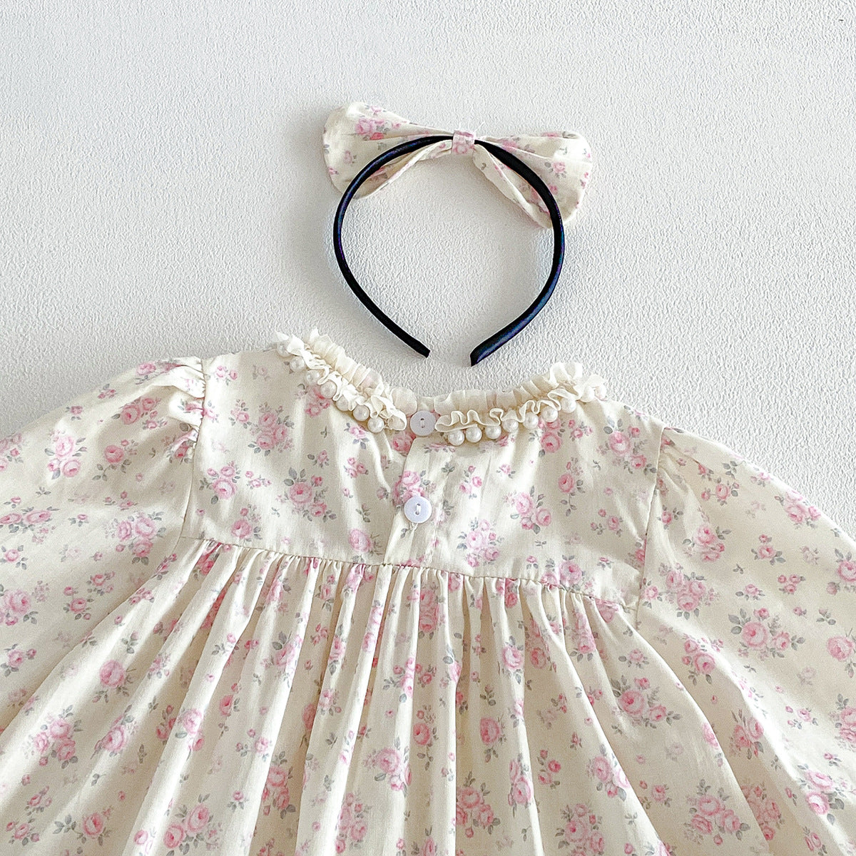 （Pre Order 2 Weeks）Sisters Fall Floral Print Lace Dress&Romper