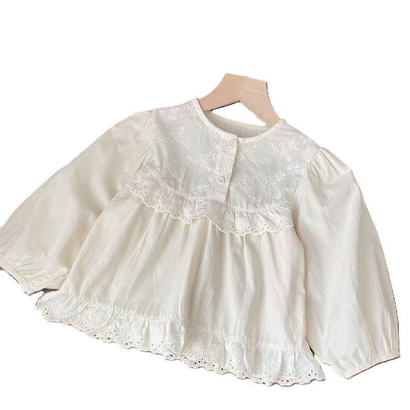 （In Production）Girls Fall&Winter Lace Long Sleeves Top