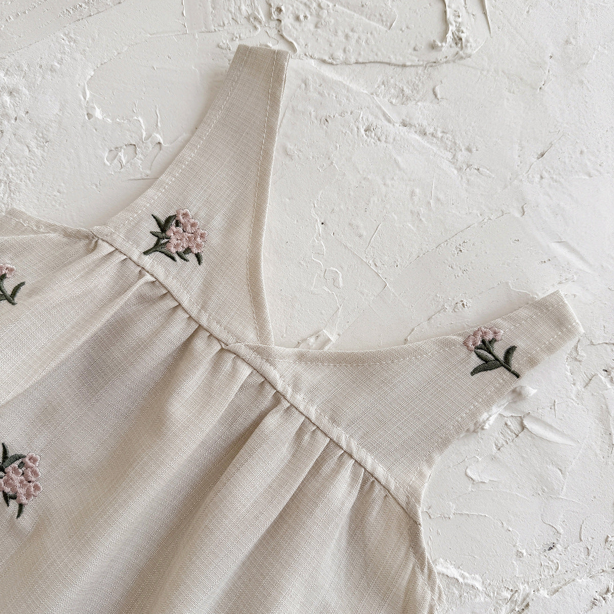 （In Production）One Pack(5 Pieces total)Sale Toddler Girls Summer Floral Embroidery Bloomer Set