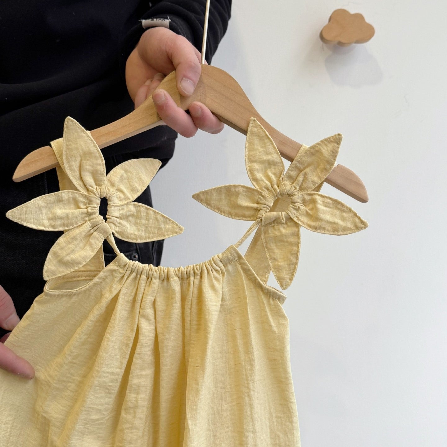 （In Production）Girls Summer Yellow Cotton Slip Dress