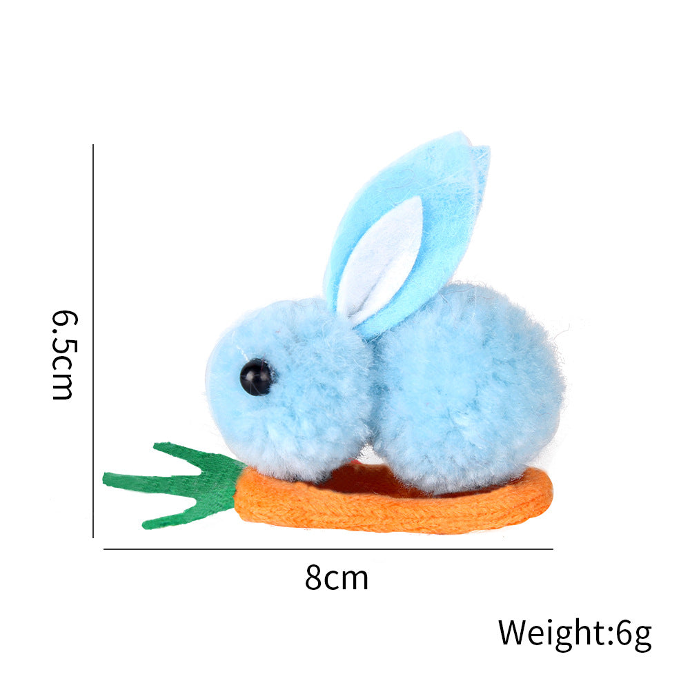 （Pre Order）Girls Easter Fluffy Bunny Hair Clip