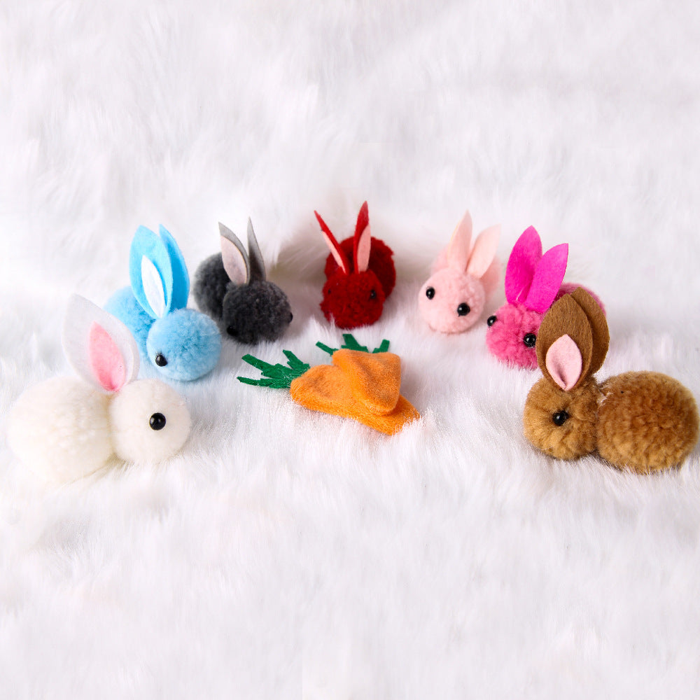 （Pre Order）Girls Easter Fluffy Bunny Hair Clip
