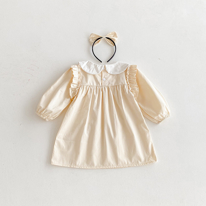（In Production）Sisters Baby Collar Floral Ruffle Dress&Romper