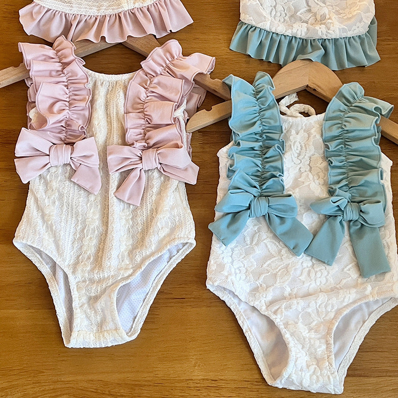 （In Production）Girls Summer Ruffle Bow Swimwear