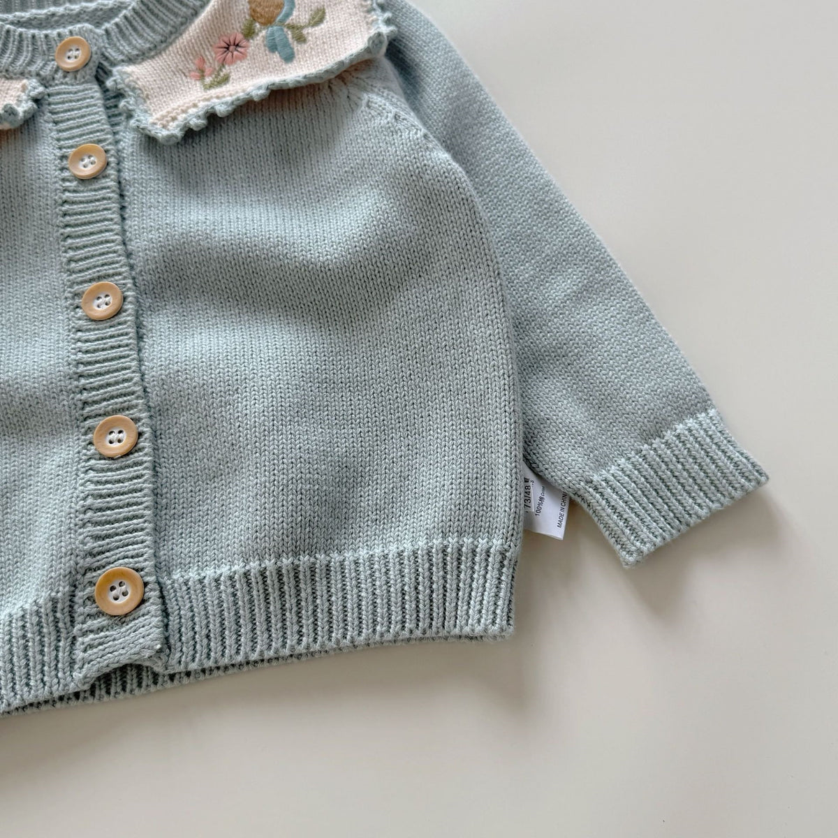 （Pre Order 2 Weeks）Kids Fall Bird Embroidery Sweater Cardigan with Pockets