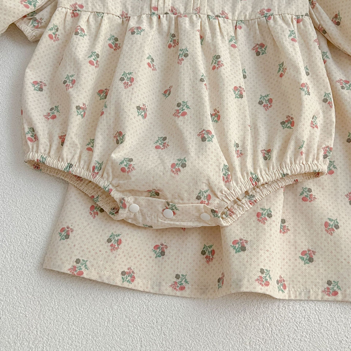 （Pre Order 2 Weeks）Sisters Fall Floral Print Lace Collar Dress&Romper