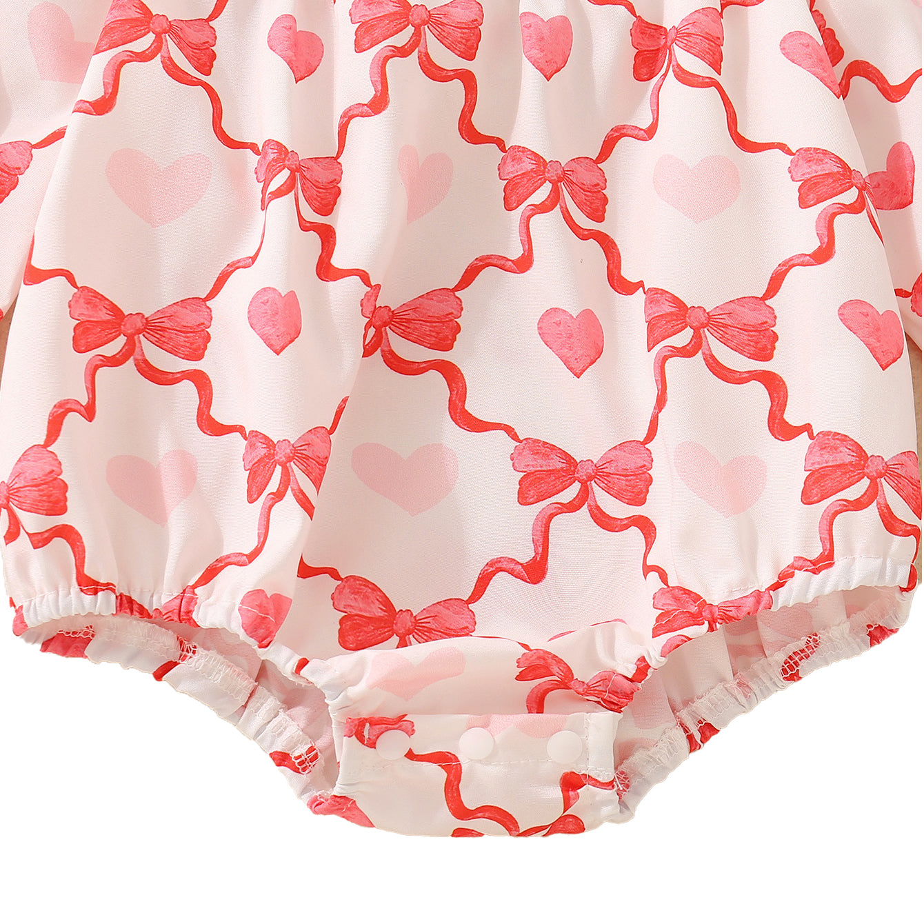 （Pre Order）Toddler Girls Valentine's Day Chenille Patches Smocked Romper