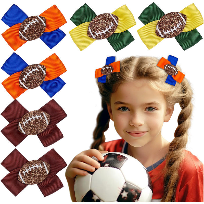 （Pre Order）Girls Football Gilliter Hair Clip