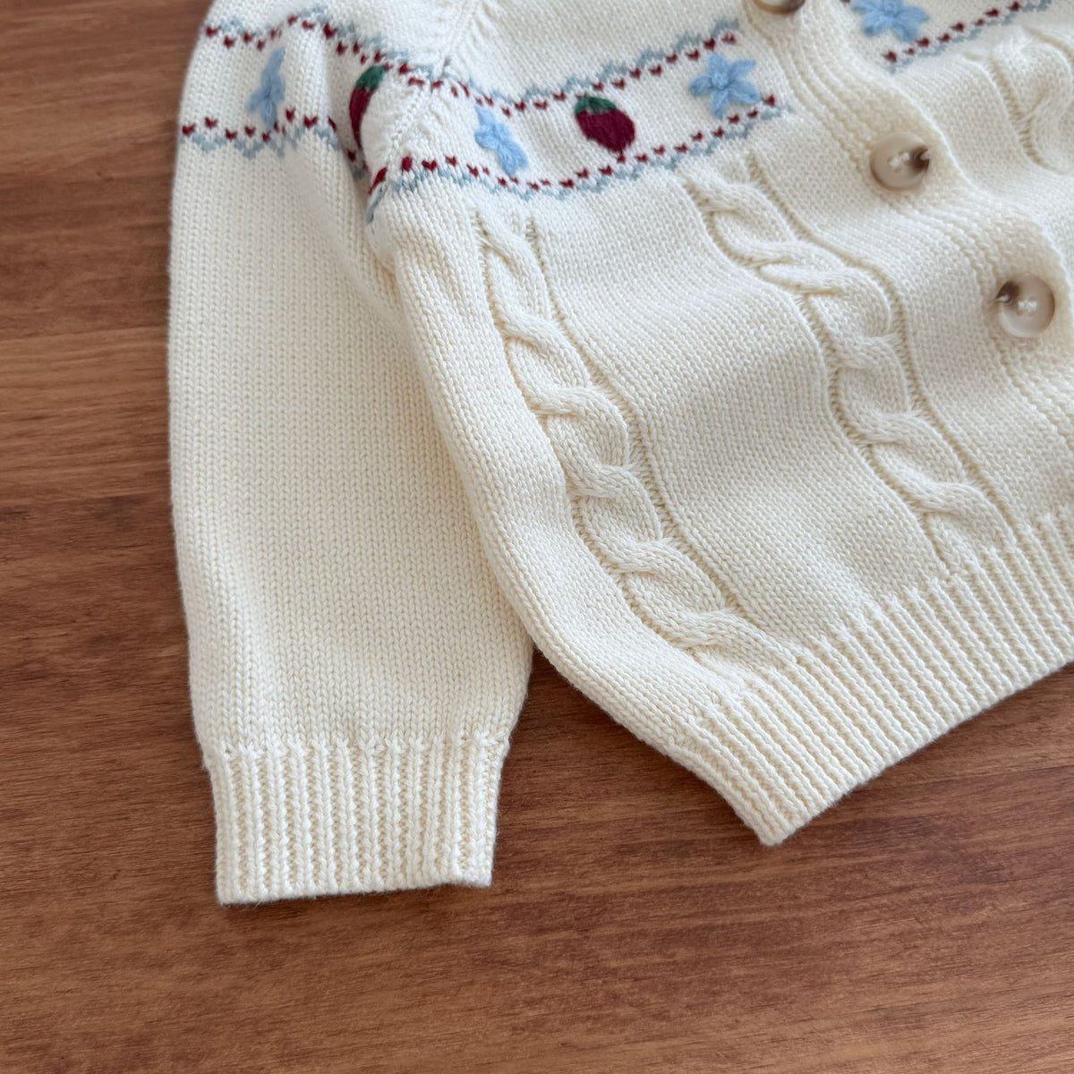 （Pre Order 2 Weeks）Kids Fall Embroidery Sweater Cardigan