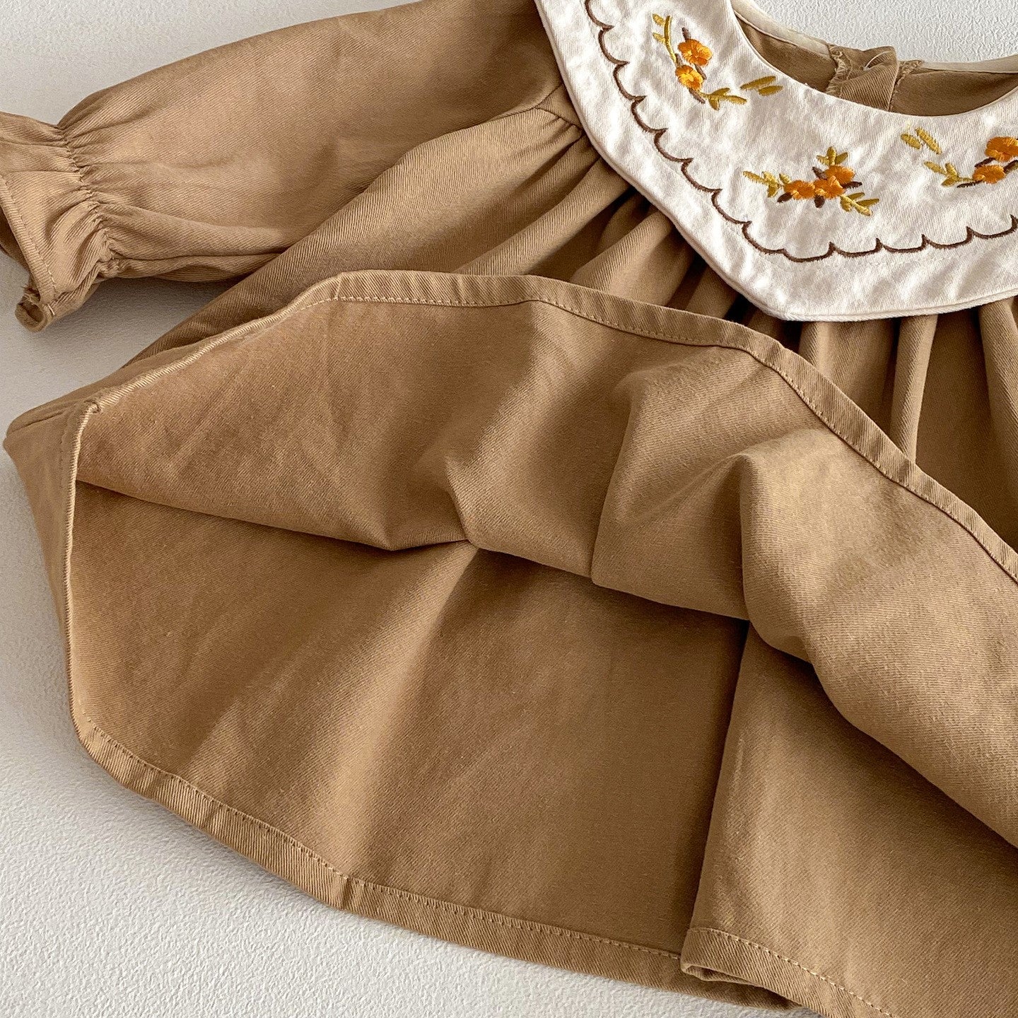 （Pre Order 2 Weeks）Girls Fall Floral Embroidery Dress