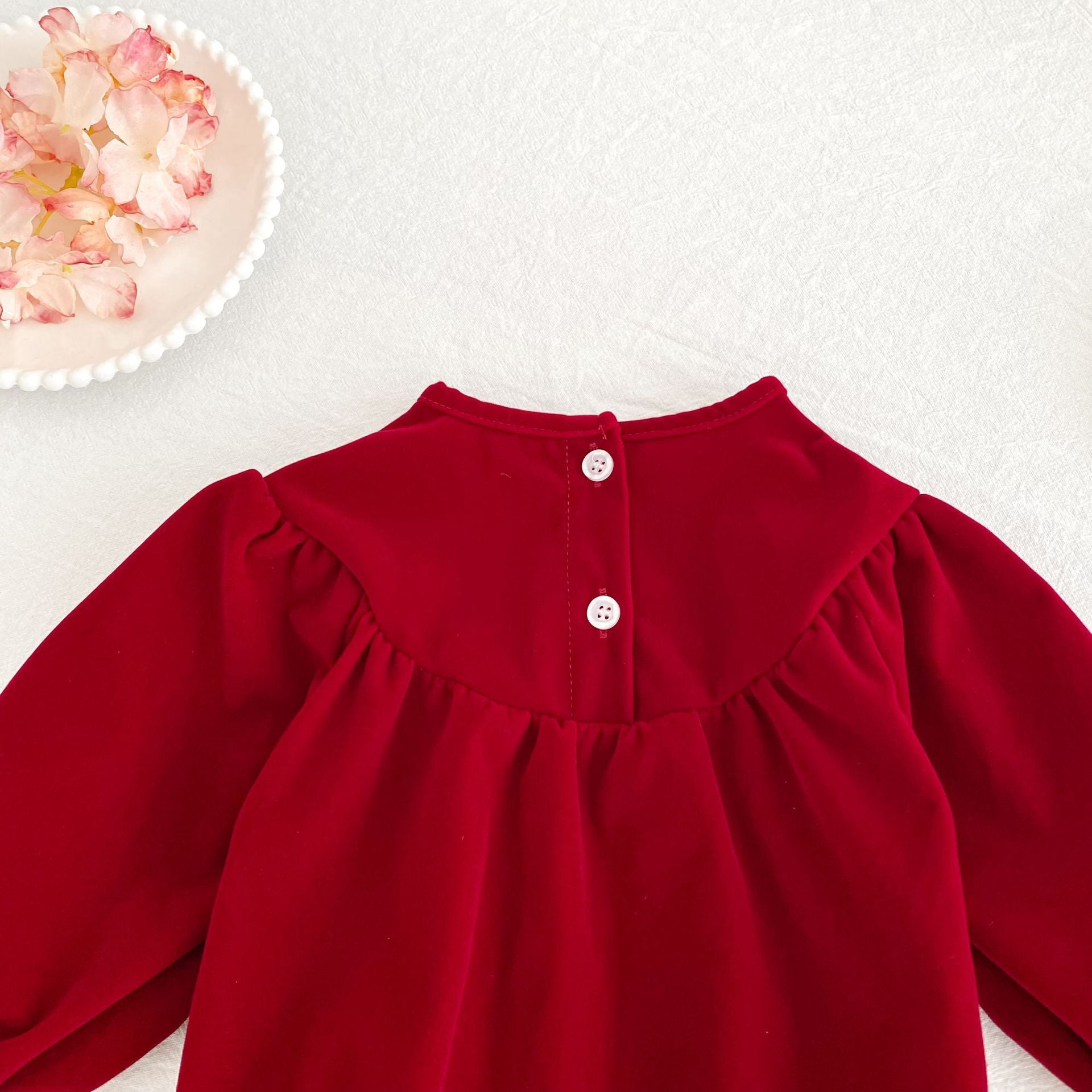 （Pre Order 2 Weeks）Sisters Bow Embroidery Smocked Dress&Romper
