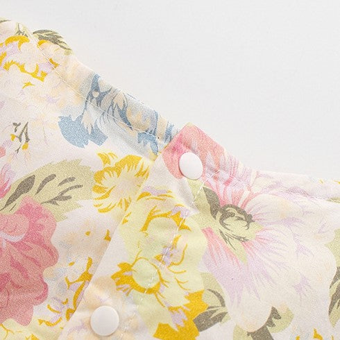 （In Production）Sisters Spring&Summer Floral Print Ruffle Dress,Romper