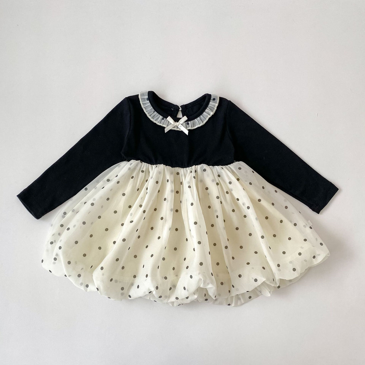 （Pre Order 2 Weeks）Girls Fall&Spring Dot Tulle Dress