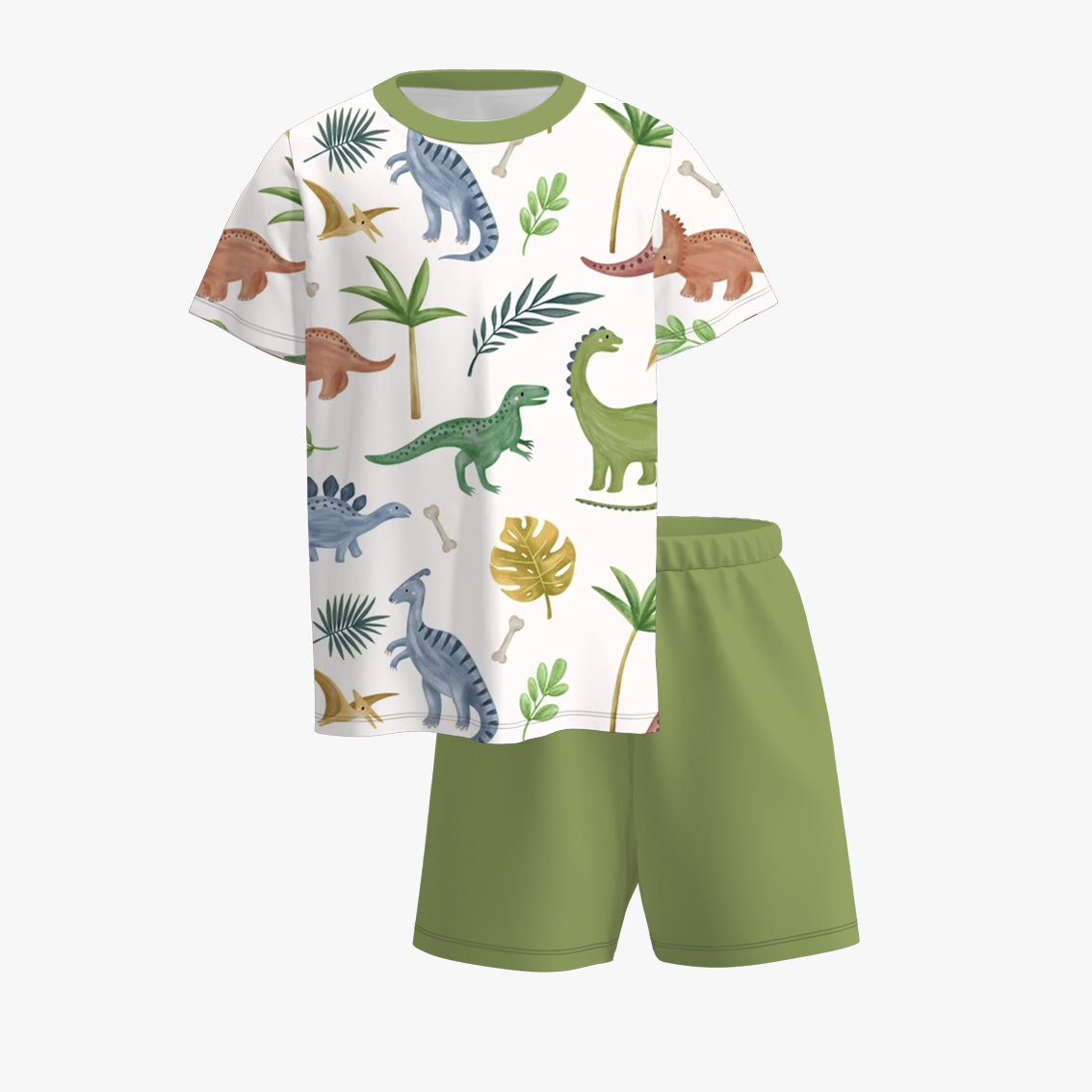 （Pre Order）Boys Spring and Summer Animal＆Truck Print Shorts Set