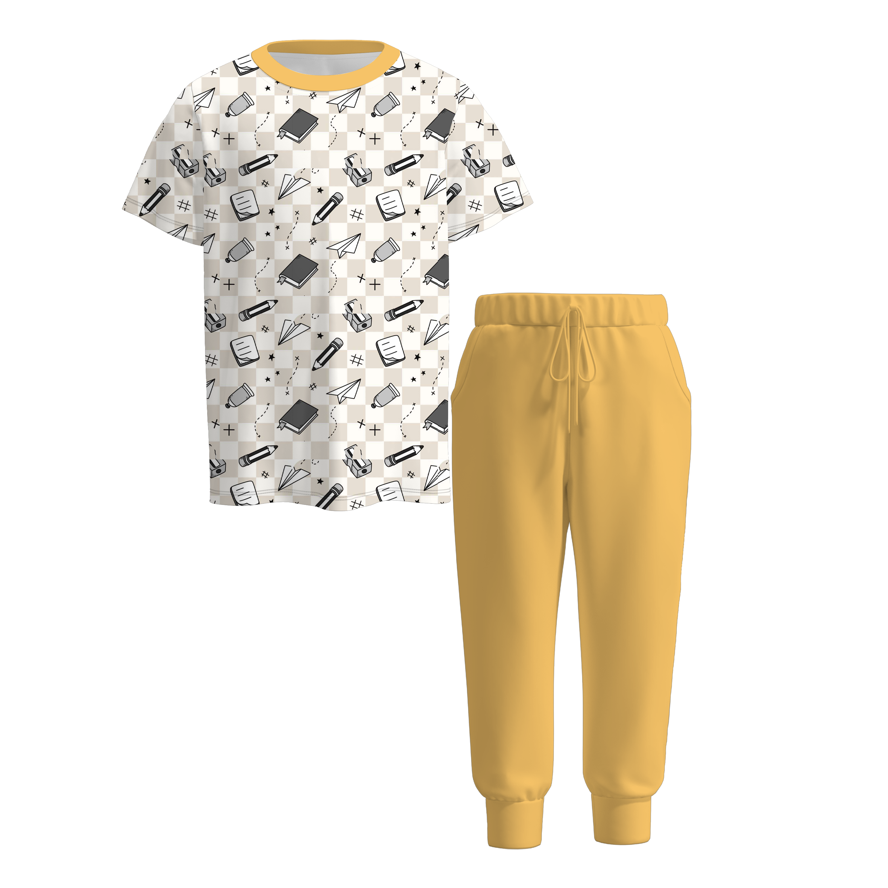（Pre Order）Boys Summer Back To School Print Outfit Set