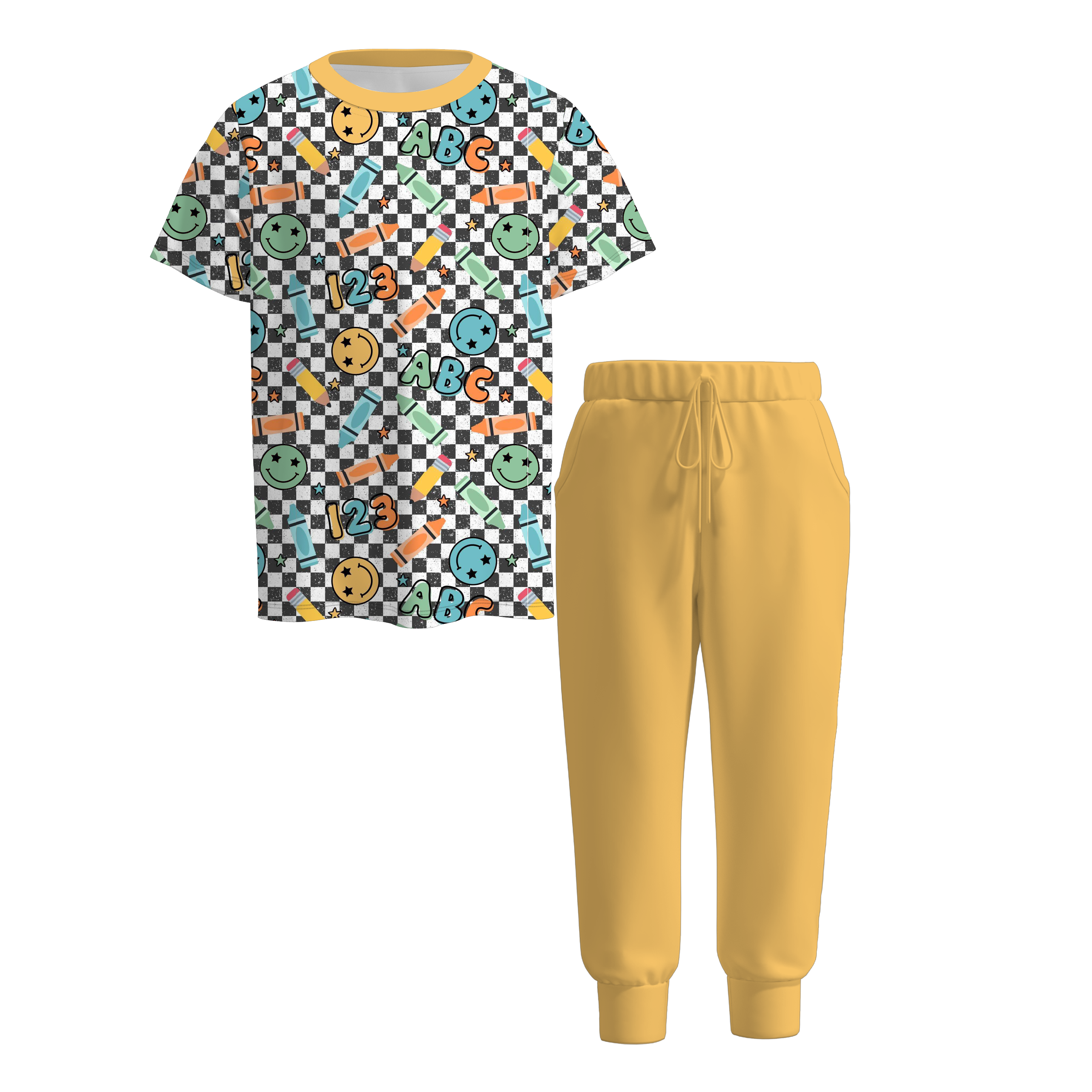 （Pre Order）Boys Summer Back To School Print Outfit Set