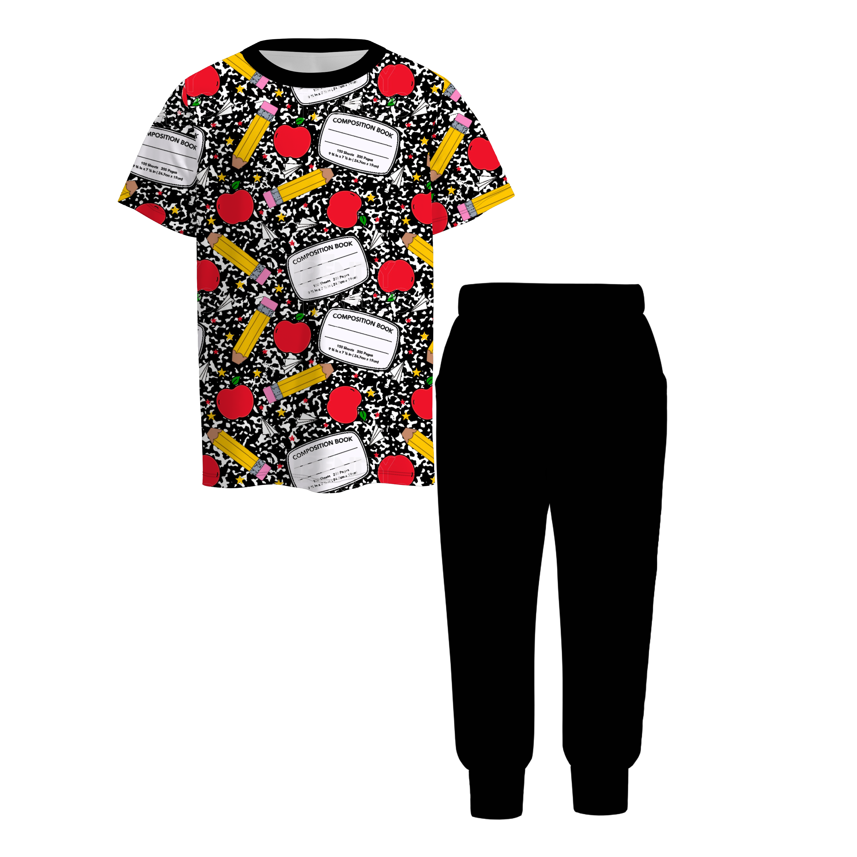 （Pre Order）Boys Summer Back To School Print Outfit Set