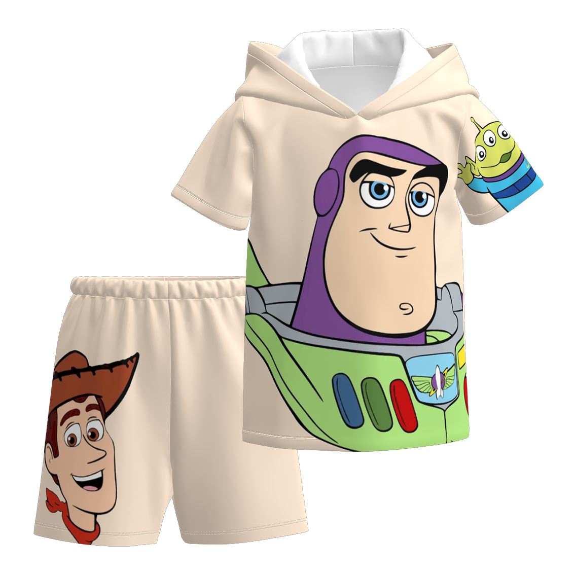 （Pre Order）Boys Spring and Summer Cartoon Print Hoodie Set