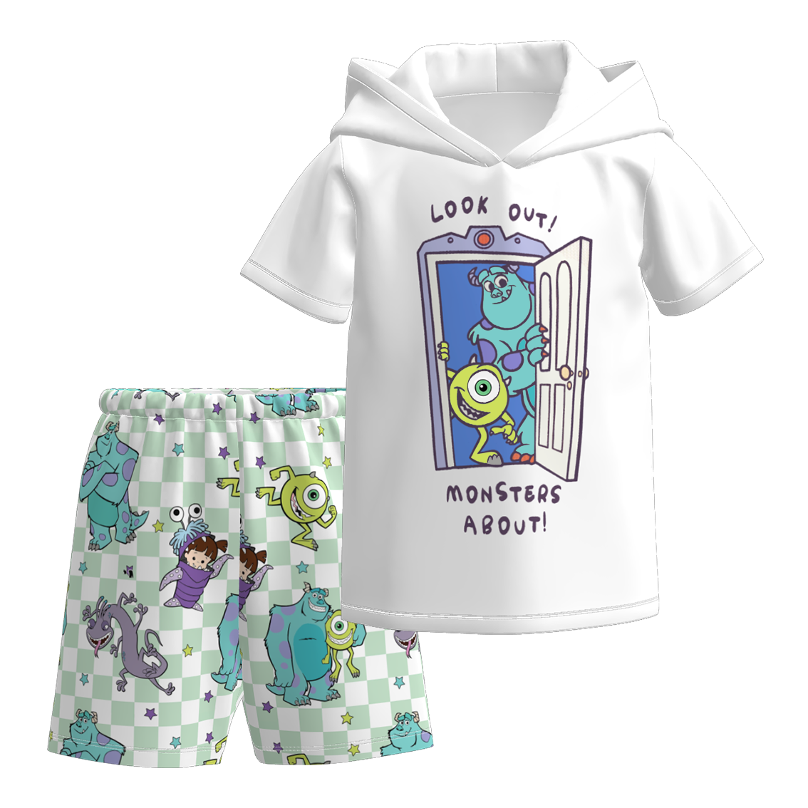（Pre Order）Boys Spring and Summer Cartoon Print Hoodie Set
