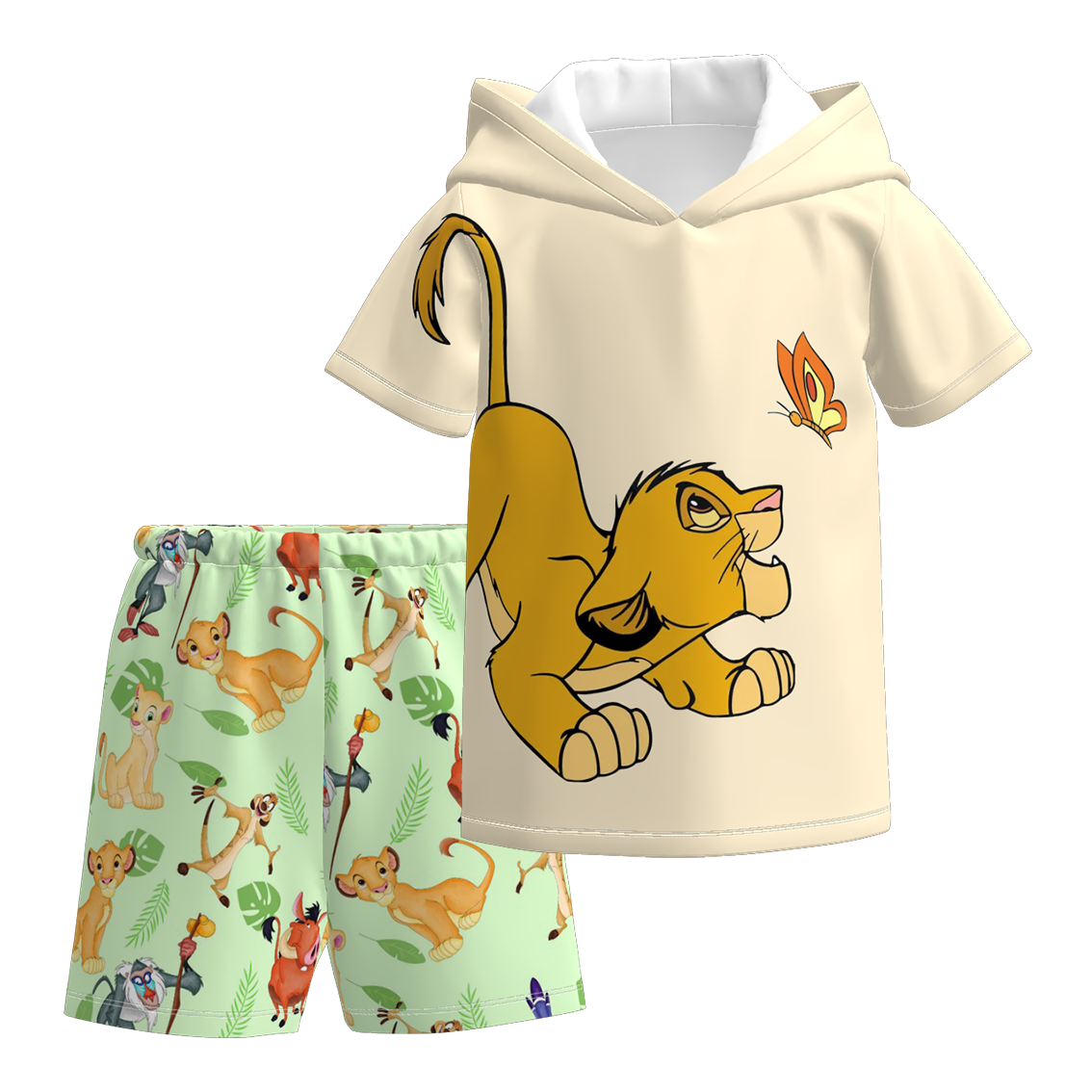 （Pre Order）Boys Spring and Summer Cartoon Print Hoodie Set