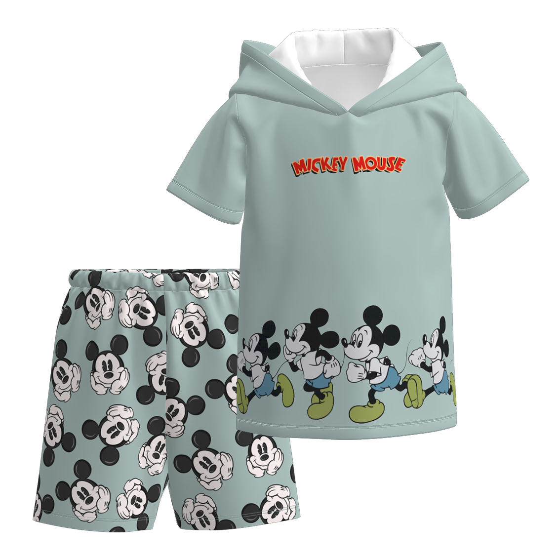 （Pre Order）Boys Spring and Summer Cartoon Print Hoodie Set