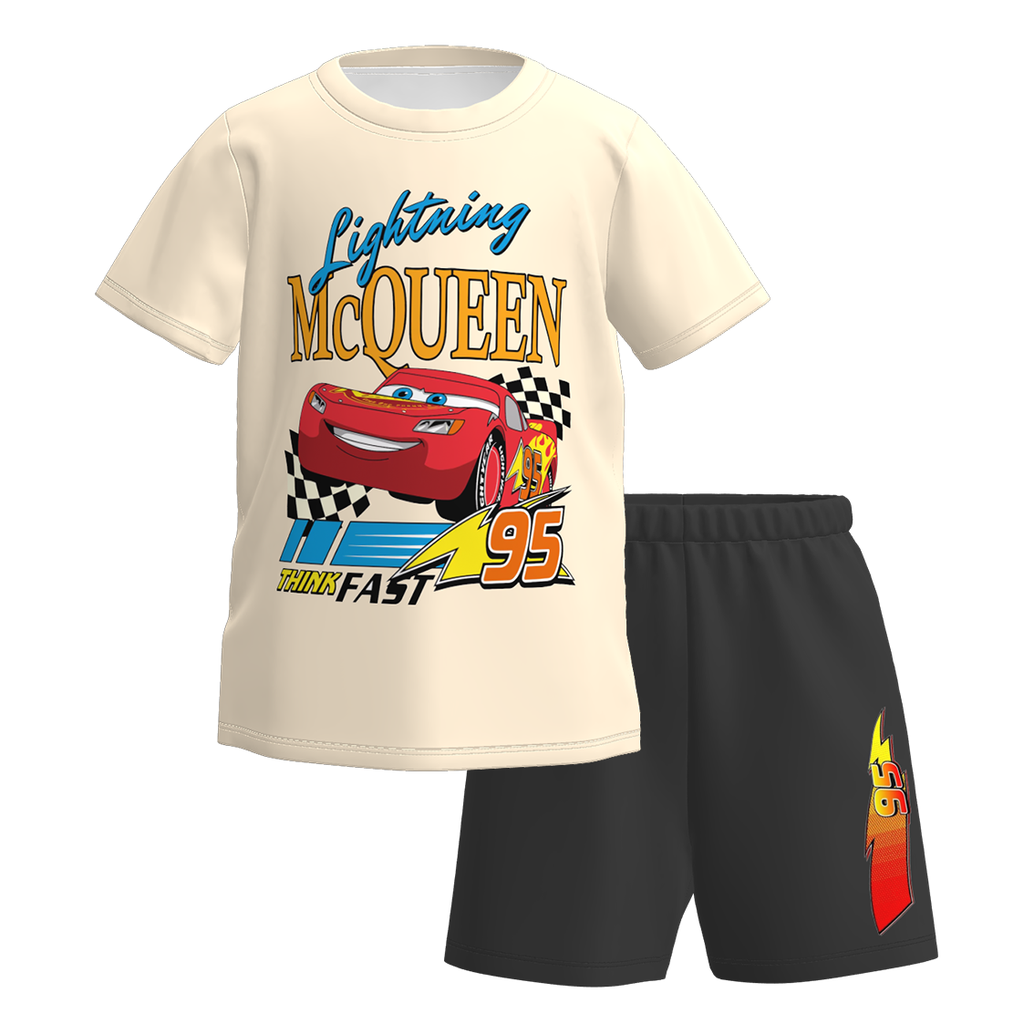 （Pre Order）Boys Spring and Summer Cartoon Print Shorts Set