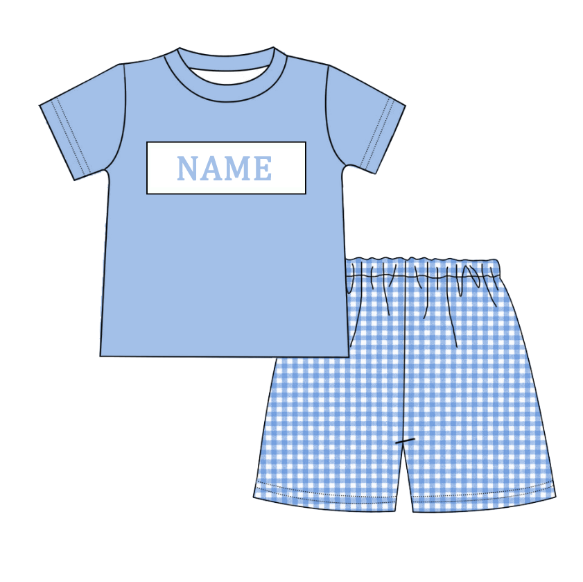 （Pre Order）Sibling Birthday Embroidery Smocked Dress,Romper＆Shorts Set