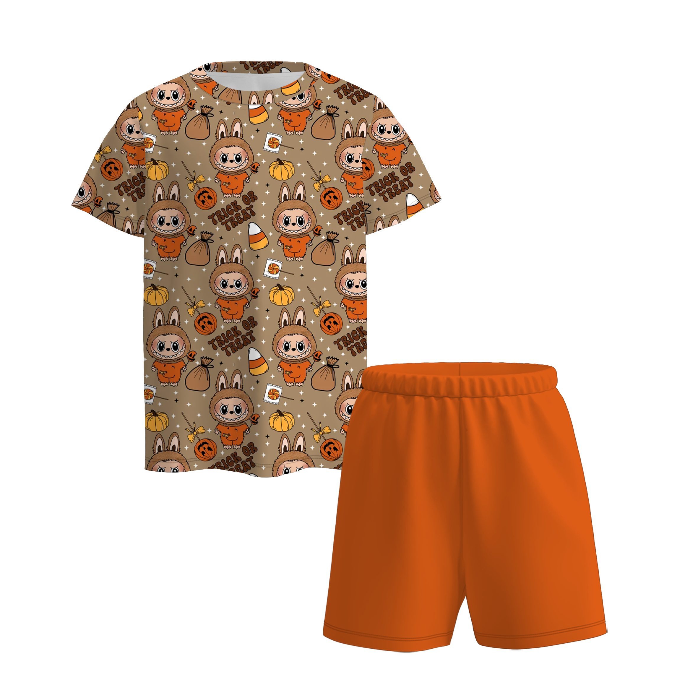 （Pre Order）Boys Cartoon Print Shorts Set